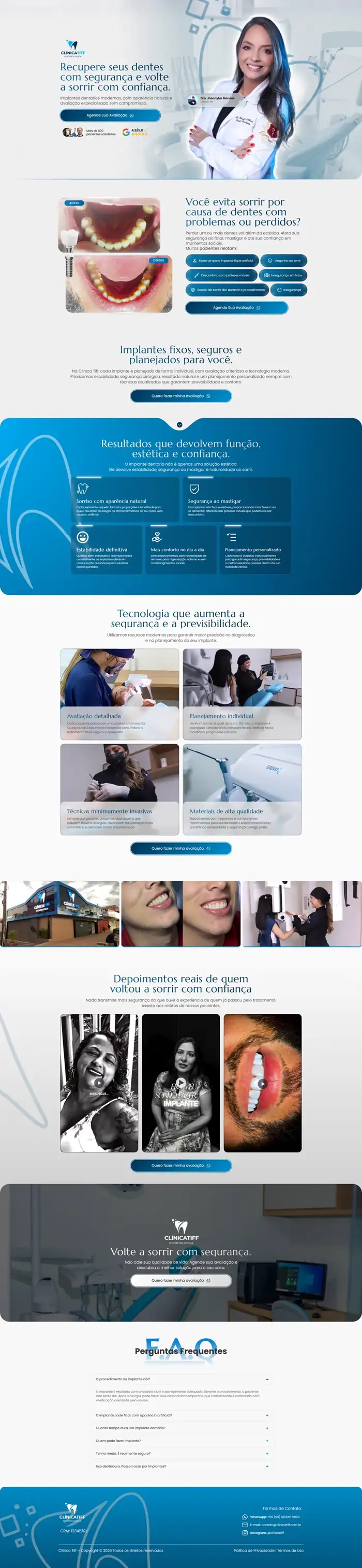 Página Clínica Tiff Implantes